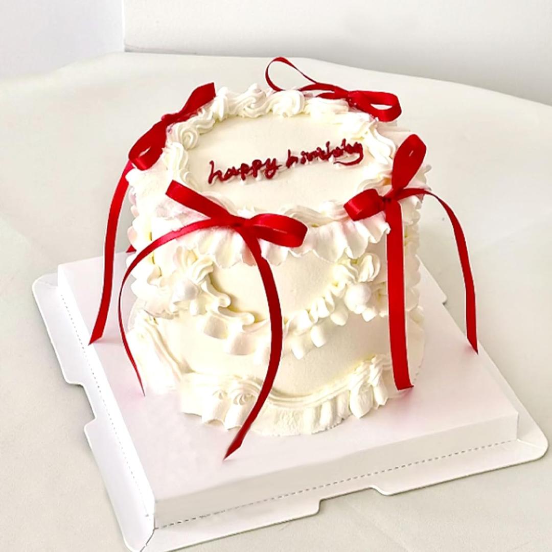 20 Pack Red Bow Cupcake Toppers Red Ribbon Bows Cake Toppers for Coquette Bow Birthday Bows Balloon Wall Decorations Mother's Day Valentine's Day Wedding Anniversary Graduation Party Supplies