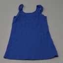 Artfish Women's Sleeveless Cotton Fitted Tank Top Form Fitting Scoop Neck Ribbed Knit Basic Cami Shirts (Medium, Royal Blue)