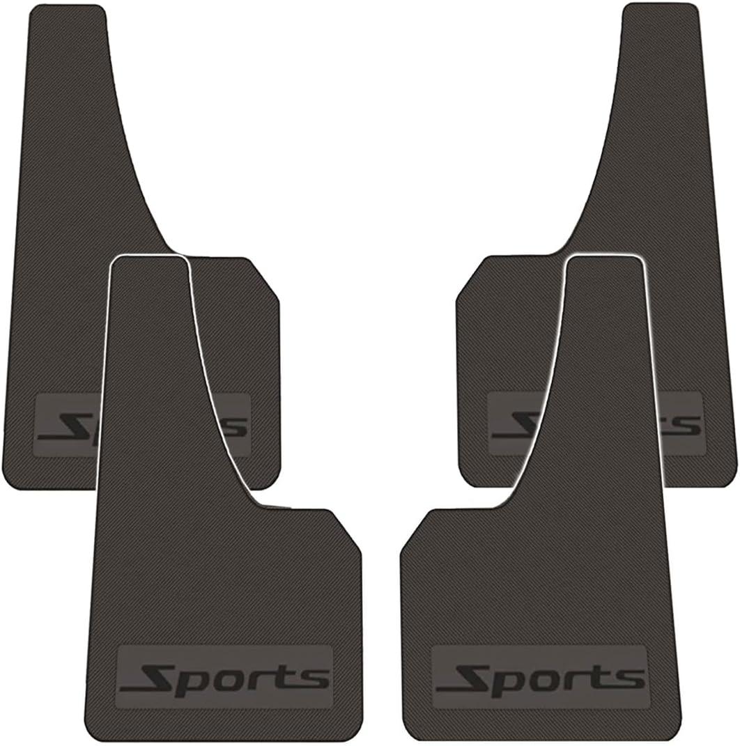 KEYOOG 4 Pcs Standard Size Universal Automobile Mud Flap, Splash Guard, Fit for Sedan, SUVs, MPV (Not Fits to Full-Size SUVs), Soft Mud Guard of Sediment Resistant, Size 17.1 in/9.06 in/0.2 in (Sports