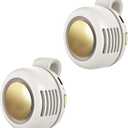2 x Portable Clip-On Fan, Mini USB Rechargeable 360° Rotatable Fan, Personal Fan 3-Speed Silent Mini Bladeless Fans, Small