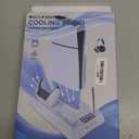 PS5/Slim/Pro Cooling Station with Controller Charging Station for Sony Console Playstation 5 Slim&Standard Disc/Digital Console, PS5 Pro Stand Cooler Accessories Incl Cooling Fan/3 USB Hubs