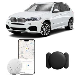 GPS Tracker for Vehicles, 1PCS Tracker Device for Vehicles No Subscription No Monthly Fee, Car Tracker Device Hidden Work with Find My (iOS Only), Magnetic Real-Time Car Tracker for Cars Kids Dogs