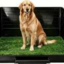 Large Dog Grass Pad with Tray, 30"×20" Artificial Grass Puppy Potty