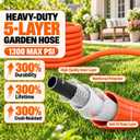 SPECILITE Garden Water Hose 150 ft x 5/8", 450-1300psi for Hot/Cold Water