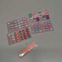 Modelones Press on Nails for Kids 144Pcs 6 Pack Children Acrylic Fake Nails Pre-glue Full Cover Glitter Color Mermaid Beach Short False Nail Art Kits Sets Thanksgiving Christmas Gifts for Girls