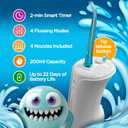 GuruNanda Kids Water Flosser – Portable Oral Irrigator for Children Ages 6+, 4 Gentle Modes, 4 Nozzles, 2-Min Smart Timer, Cordless, BPA-Free, Monster Frens Theme Kids Floss for Braces, Sensitive Gums