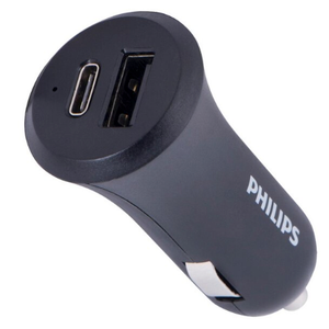 Philips Dual USB Car Charger With USB A And USB C