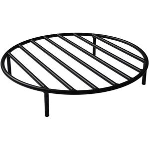 onlyfire Heavy Duty Round Fire Pit Grate 30 Inch - Steel Log Grate with High-Temp Coating & Removable Legs, 3.5" Tall Wood Burning Grate for Outdoor Fireplace, Camping, BBQ