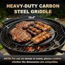 Universal 17" Round Carbon Steel Griddle for Grill Gas/Electric Stove Induction Cooktop and Oven, Thick Heavy-duty Carbon Steel, Vegetable Oil Pre-seasoned Nitrided Coating Process