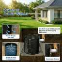 50 Gallon Stormwater Dry Well for Yard Drainage, Underground Stormwater Detention & Infiltration System, Modular Open-Bottom Dry Well Kit with 3 Side Panels, 1 Cover for Rainwater Collection, 1PC