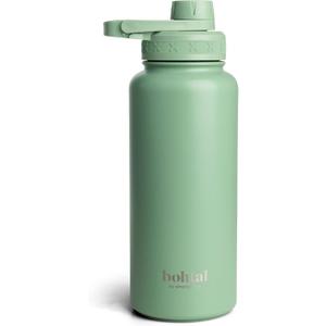 Smartshake Bohtal 960ml/32 oz Insulated Water Bottle, Durable Stainless Steel Water Bottle, Leak Proof Water Bottle, Keep Drinks Hot for 6 Hours, Cold for 12 Hours, BPA-Free, Leak-Proof Lid - Green