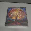 Mosaic Tree of Life Jigsaw Puzzles 1000 Pieces, PICKFORU Colorful Stained Glass Puzzles for Adults, Impossible Hard Plant Art Theme, Challenging for Adults