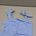 SOLY HUX Girl's Square Neck Crop Tank Top Sleeveless Bow Tie Camisole Ruched Cute Clothes (Plain Light Blue) Size: 8 Years