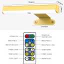 4Pack Wireless Picture Light with Remote,Battery Operated Wall Sconces for Wall Decor,3 Color Timer&Dimmable Paintings Light LED Art Display Lamp Picture Frame Light for Artwork Posters Gallery-Gold