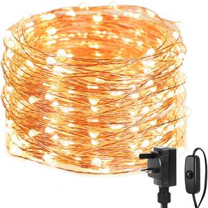 Lepro Fairy Lights Plug in, 20m 200 LED Copper Wire Fairy Lights, 66ft Warm White Christmas Tree Lights, Fairy String Lights Mains Powered for Christmas Decorations, Bedroom, Party, Wedding and More [Energy Class E]