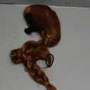 morvally Womens Light Brown Synthetic Hair Wigs with Two Long Braided Pigtails for Woman Cosplay, Halloween, Costume, Party (2 Piece Set)