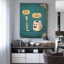 Humor Modern Bathroom Wall Decor 12x16inch I Hate My Jobs Toothbrush And Toilet Paper Wall Art Artwork Funny Cartoon Bath Poster Paintings Cute Restroom Canvas Prints Picture For Kids Lavatory Decor (10L" x 8W")