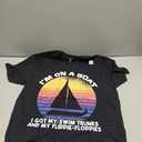 I'm On A Boat I Got My Swim Trunks And Flippie Floppies T-Shirt size L