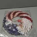 2 Pcs 4th of July Hanging Door Sign Eagle Wreath 250th Anniversary Decorations Patriotic Door Hanger American Wooden Plaque for Wall Front Porch Memorial Day Decor