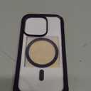 Miracase Magnetic for iPhone 14 Pro Case 6.1 inch, (Compatible with MagSafe) Upgrade Full-Body Clear Phone Bumper Case with Built-in 9H Tempered Glass Screen Protector, Magnetic Purple