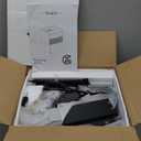 Veegle White Floating Nightstand with Charging Station and LED Lights (Black)