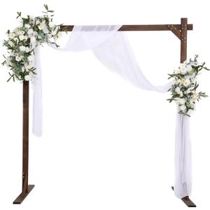 Gorgeous Wooden Arch - Rustic Square Arbor for Wedding, Proposal, Party, Lawn - 7.2FT