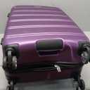 Rockland Melbourne Hardside Expandable Luggage with Spinner Wheels, Purple 24", Checked Medium 24"
