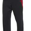 Men's Athletic Pant with Pockets Open Bottom Sweatpants for Men Workout, Exercise, Running (L)