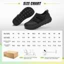 OrthoComfoot Men's Orthopedic Diabetic Extra Wide Walking Shoes: Adjustable Arch Support Plantar Fasciitis Slip-On for Swollen Feet, Comfortable Orthotic Easy Top Loafers for Foot and Heel Pain (Black)