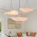 15.7 Inch Modern Wabi Sabi Pendant Light
Silk Lighting Dimmable with Remote Control for Kitchen island,Living Room,Bedroom Sailboat Design