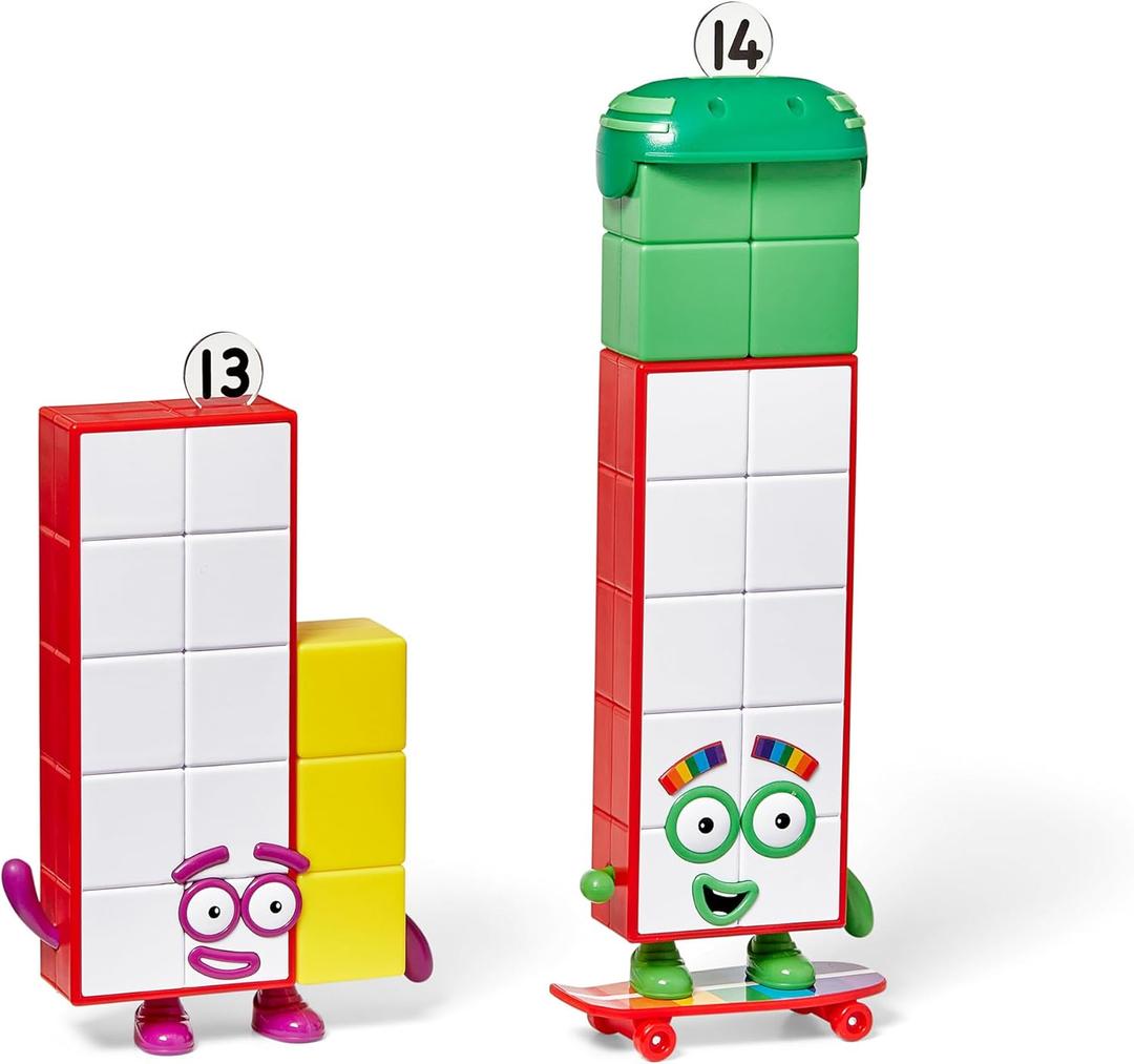 hand2mind Numberblocks Friends Thirteen and Fourteen Figures, Numbers for Toddlers, Math Toys for Kids 3-5, Small Figurines for Kids, Preschool Learning & Education Toys, Birthday Gifts for Kids