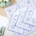 Tioncy 12 Pieces Mexican Embroidery Napkins Servilletas para Bordar a Mano Reusable Washable Mexican Napkin for Assorted Design DIY Stamped Cross-Stitch Embroidery Events Gifts Decor Gifting (Vivid)