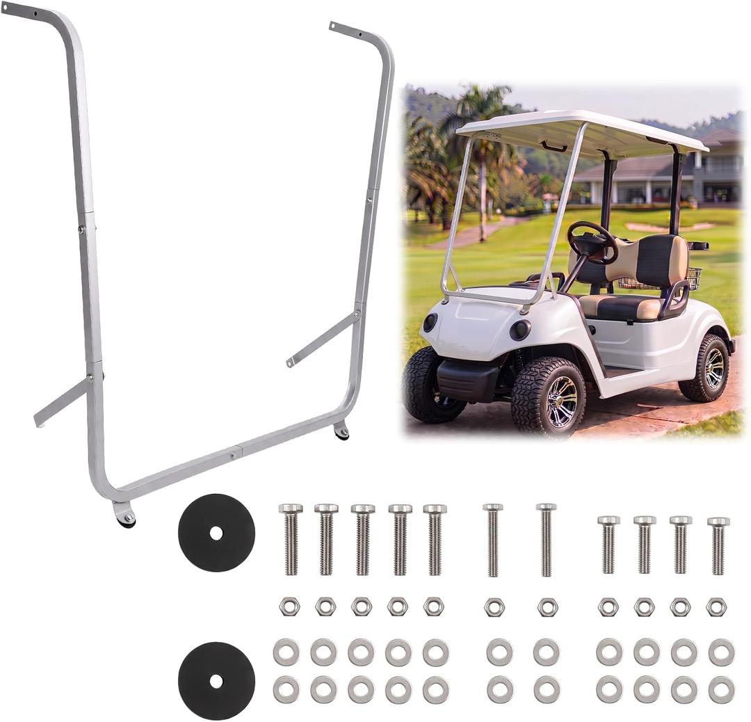 LEIFIDE Cart Front Roof Top Strut Support Bracket Compatible with 1982-1999, Compatible with Club Car Ds & Carry All Models, Sturdy Carbon Steel, Anti-rust Frame, 40 x 32 Inch for Repair and Replaceme