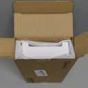 Plastic Sink Caddy, Rustproof Sponge Holder for Kitchen Sink with 304 Stainless-Steel Brush Holder, Countertop Rack Organizer with Raised Ridges & Silicone Drain Tube (Cream White, Large)