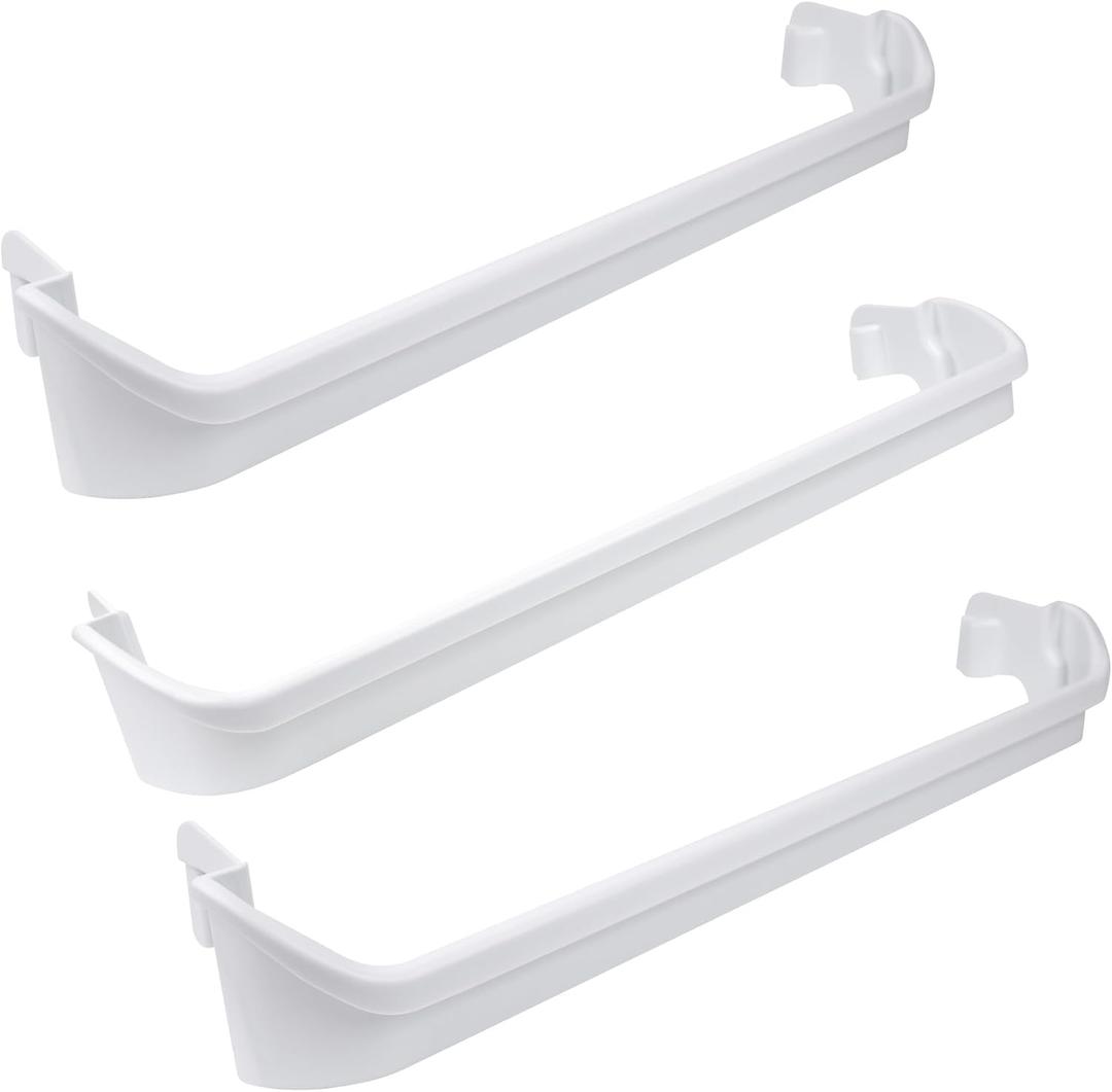 BlueStars 1x 240534701 Middle Bar and 2x 240534901 Refrigerator Top and Bottom Door Shelf Rack - Compatible with Frigidaire Kenmore Refrigerators - Replaces AP3214630 948954 AH734935 EA734935 PS734936