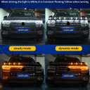 Exterior Car LED Hood Light Strip,Dual Color Dynamic Scan Start Up Hoodbeam Kit,Led Daytime Running Lights White&Amber Switchback Sequential Turn Signal Lights for Cars, Trucks,SUV(79inch/1set)