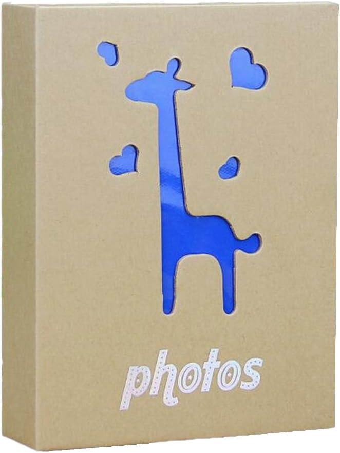 5x7 Inches Kraft Photo Album Hold 100 Pockets Children's Pictures Album (Giraffe)