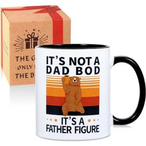 Luka Tech Father Day Gifts,'It's Not a Dad BOD,It's a Father Figure'Fathers Day Mug/Dad Mug.Gifts for Men/Him,Father's Day Gifts from Daughter/Son.Birthday
