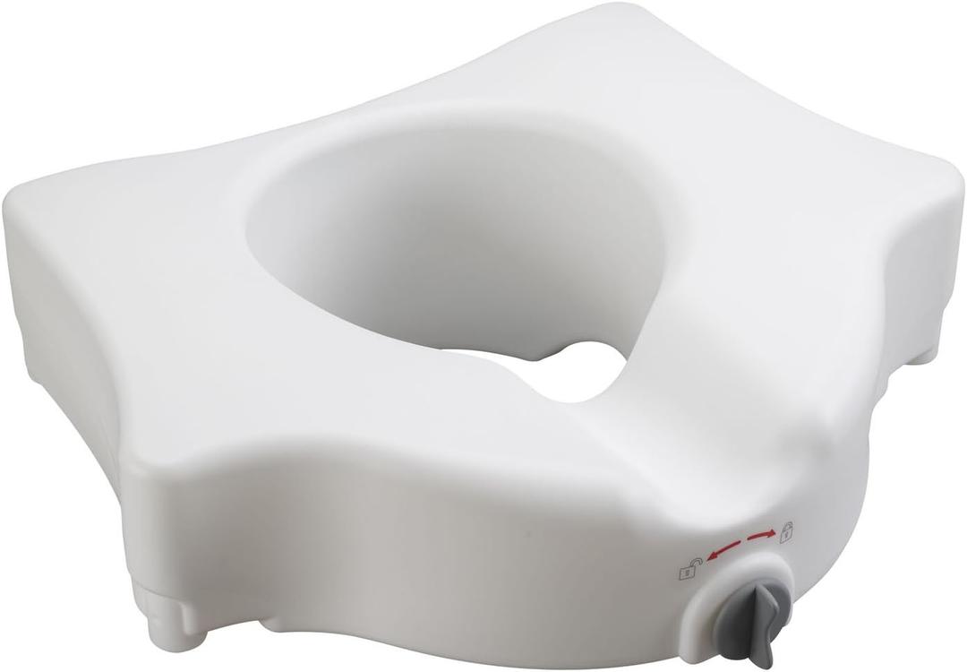 Drive Medical Elevated Toilet Seat Without Arms, Standard Seat, White