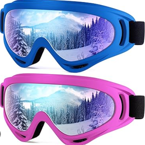 Dizywiee 2-Pack Kids Ski Goggles, Snowboard Goggles for Adult Youth Teens Boys & Girls, Winter Snow Sports Goggles