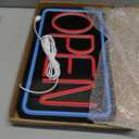 BritTech 21'' X 10'' NEW Ultra Bright LED 2025 Model Neon Open Sign - Remote Controlled - Get Your Business Seen Day or Night(21'' X 10'' Blue/Red)
