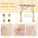 FUHSY Peach Wedding Arch Drapes 2 Panels 20FT Wedding Arch Draping Fabric Chiffon Fabric Drapery Arch Decorations for Ceremony Wedding Backdrops for Reception Bridal Archway Ceiling Drapes Swag Decor