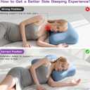 ZZ-WELL Side Sleeper Pillow - Patented Cervical Neck Pillow for Sleeping with Cooling Cover - High Loft Heavy Density Memory Foam Pillows for Side Sleepers & Broad Shoulders Adults (Blue)