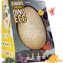 Dan&Darci Jumbo Dino Easter Egg - Unearth 12 Unique Large Surprise Dinosaurs in One Giant Filled Egg -Easter Gifts for Kids - Discover Dinosaur Archaeology Science STEM Crafts Gifts for Boys & Girls