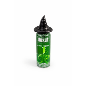 Wicked Green Glitter Spray – Decorative Party & Costume Glitter with Witch Hat Cap