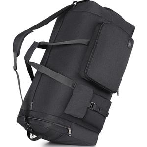 Extra Large Duffle Bag for Travel, Collapsible Duffle Bag for Men, Foldable Duffel Bags for Traveling (Black, 80L)