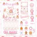 Christmas Gingerbread Baby Shower Decoration,Pink Gingerbread House Snowflake Party Supplies A Sweet Baby Girl is On The Way Balloons Boxes Tablecloth Backdrop Cake Topper for Winter Xmas Party Decor