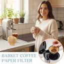 600 Pcs Disposable Coffee Filters Compatible with Ninja Pb051 Pb041 Pods and Grounds Paper Basket Filters for Home Office Use Coffee Maker (Brown)