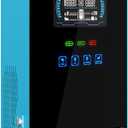 Y&H 4000W Hybrid Solar Inverter DC24V 120VAC Pure Sine Wave Output Battery-Free Starting, Built-in 140A MPPT Charger, 6.25" Touch LCD, UPS/Line/Battery Mode, for Off-Grid Home/RV/Energy Storage System