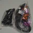 10 Pack Halloween Stake Lights Outdoor,19.5ft Orange and Purple Halloween Walkway Lights with 11PCS C9 LED Bulbs,Pathway Light for Outside Decor Lawn Patio Yard Walkway